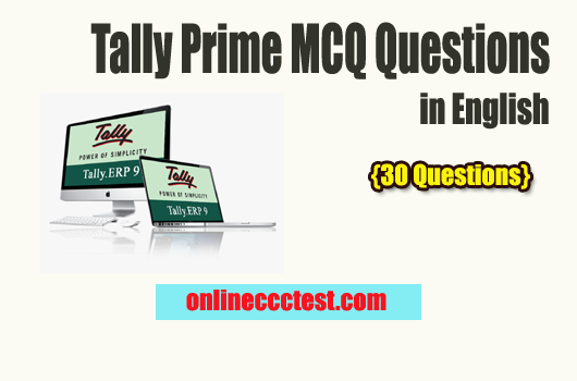 Tally Prime MCQ Questions and Answers in English